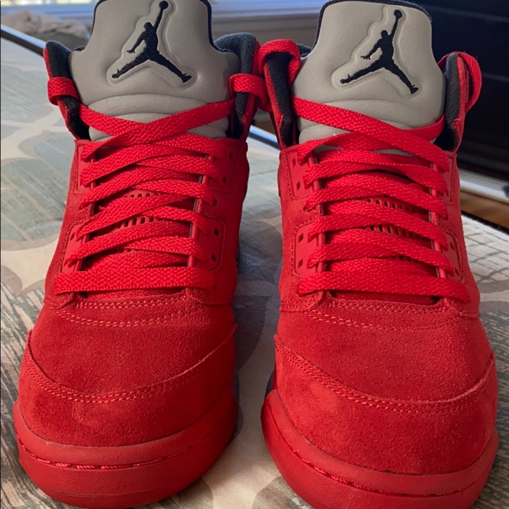 Jordan 5 red suede GS